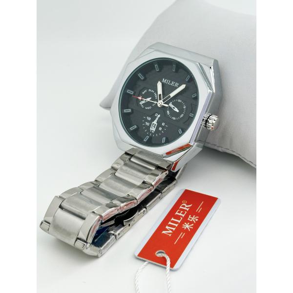 Роскошные кварцевые часы для мужчин Из нержавеющей стали Платье наручные часы мужчины Водостойкие хронографные часы