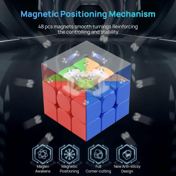 3D Puzzle Magnetic Rubik'S Cube 3x3 Magnetic Magic Cube Educational Puzzle Toys
