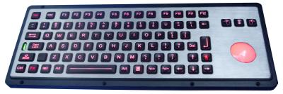 Teclado industrial do metal com a montagem robusta do painel IP65 do Trackball retroiluminado