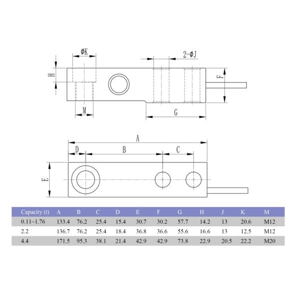 110 Kg Load Cell 4.4T Shear Beam Type Load Cell Stainless Steel