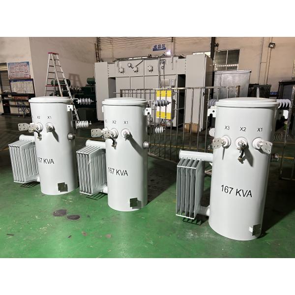 167Kva Single Phase Pole Mounted Transformer CSP Type Distribution Liquid Filled 100Hz 4160V To 480V FR3