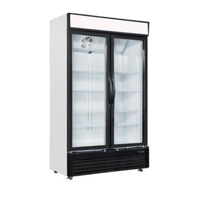Double Glass Door Commercial Vertical Refrigerator