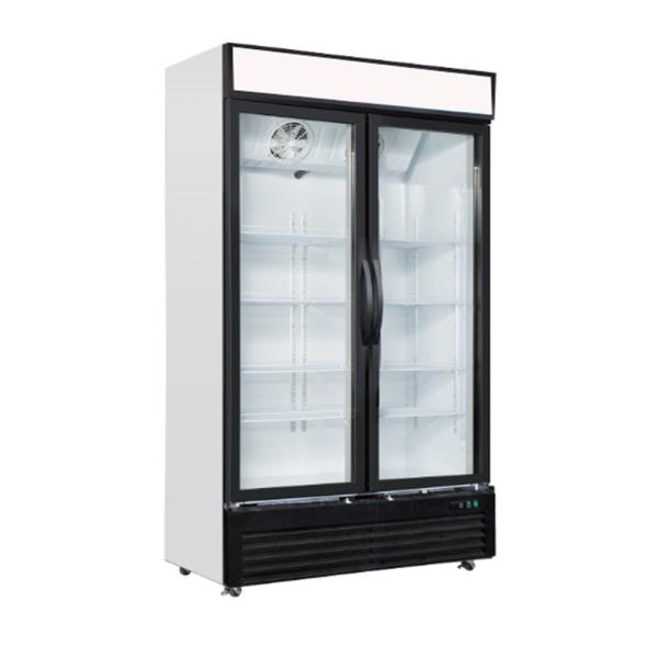 Double Glass Door Commercial Vertical Refrigerator