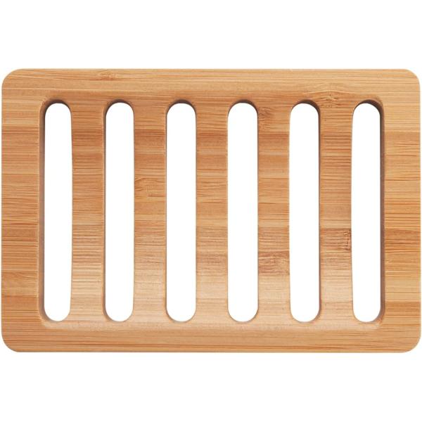 Eco Friendly Natural Wooden Soap Storage Rack Bamboo Wood Soap Dish Holder for Bathroom