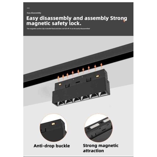 12w 18w Folding LED Magnetic Track Light Without Main Light Living Room Grille Light