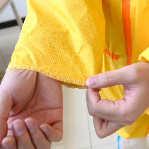 Yellow Type 3 Disposable Coverall Pp Pe Coated Heavy Industry For Oil
