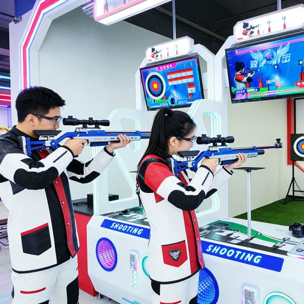 Dual Player Real Sense Shooting Arcade Machine Large Scale Coin Operated Game Center Entertainment Cool Lighting Sound