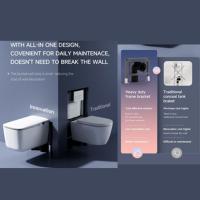 Ouverture de siège et couverture toilette intelligente Bidet avec capteurs intelligents et télécommande portable
