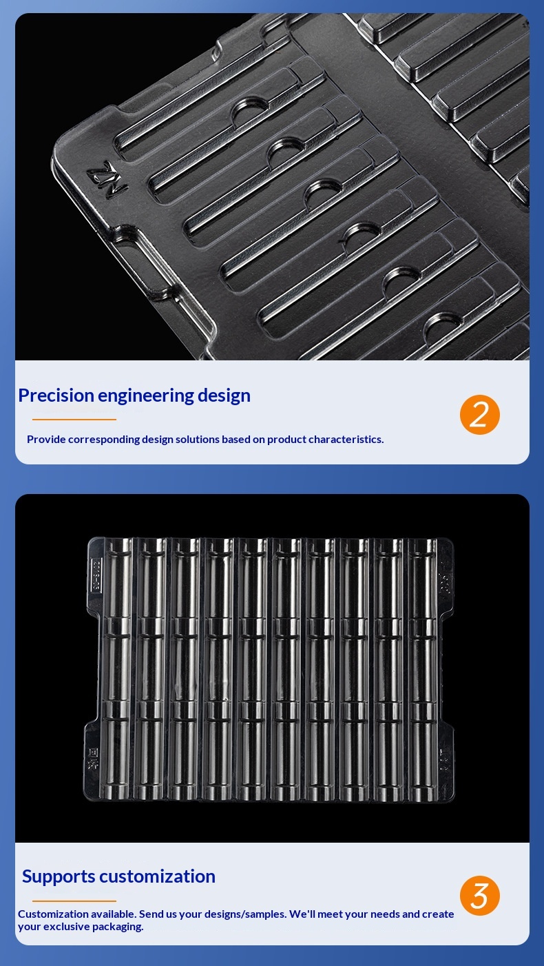 Custom PET Blister Tray for Automotive Electronics Components Packaging Anti Static Turnover Tote Factory Direct