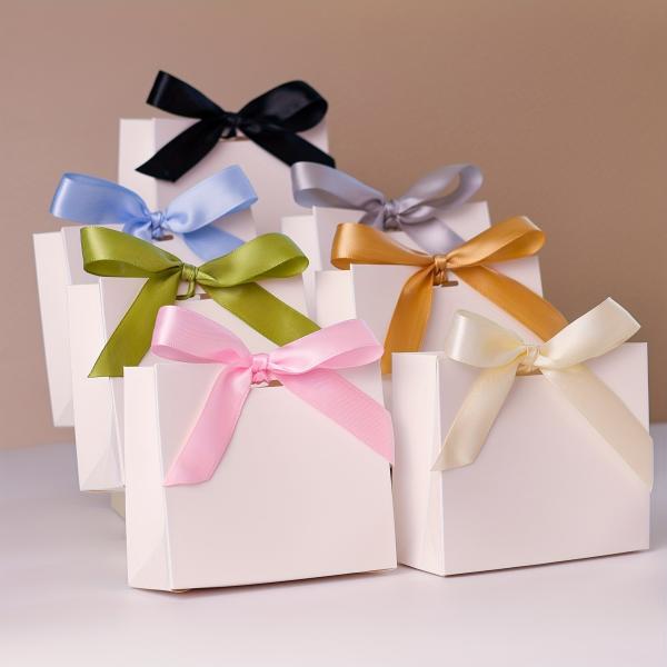Customizable Birthday Gift Bags with Colorful Ribbons