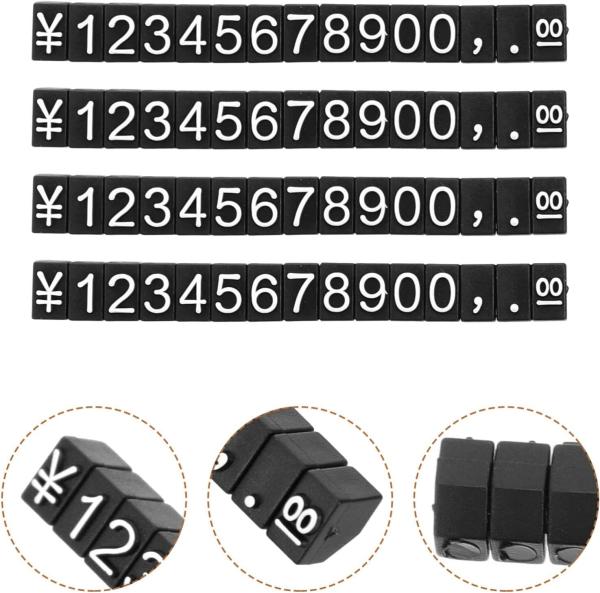 End Convex Digital Metal Jewelry Tags Display para Luxury Coppery Gold Silver Pricing Cubes