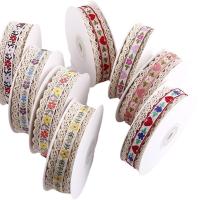 2.5cm Dentelle Flroal Flroal Jacquard ruban cadeau Emballage Ruban polyester pour l'emballage