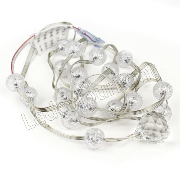 20mm DMX512 RGB Crystal Ball LED Pixel String Light with 360° Illumination