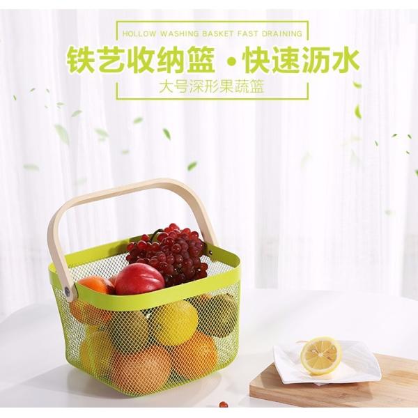 550G Stainless Steel Hanging Fruit Basket , 19cm Height Fruit Steel Basket