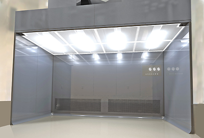 Cabine de baixo nível de ruído do quarto desinfetado de fluxo laminar com o fã alto eficiente do volume de ar da energia