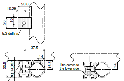 Покрынный пластмассой держатель доски алюминиевого вспомогательного оборудования шкафа трубы алюминиевый в светлой и чистом
