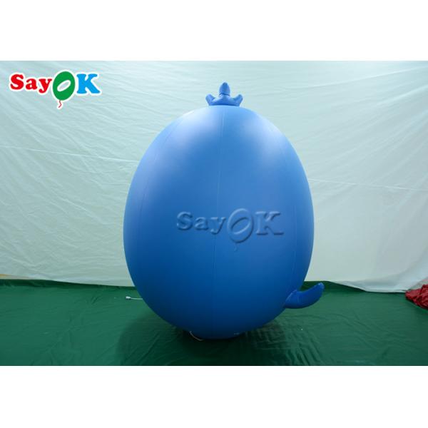 Commercial Merry Xmas Inflatable Holiday Decorations Blue Blow Up Bird Cartoon Balloon