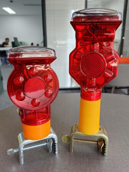 Led Solar Traffic Road Barricade Warning Light / Solar Safety Led Traffic Flashing Warning Lights