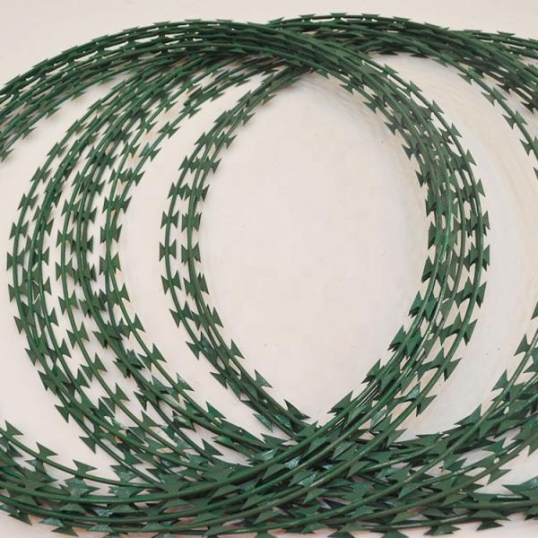 430 Stainless Steel Barbed Wire , BTO-30 Razor Blade Barbed Wire Good flexibility