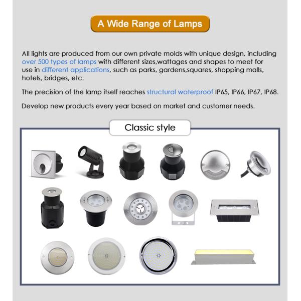 Светодиодные бассейнные огни под водой Плавательные огни RGB 230mm 18W На поверхности установленные IP68 DC12V 3000K