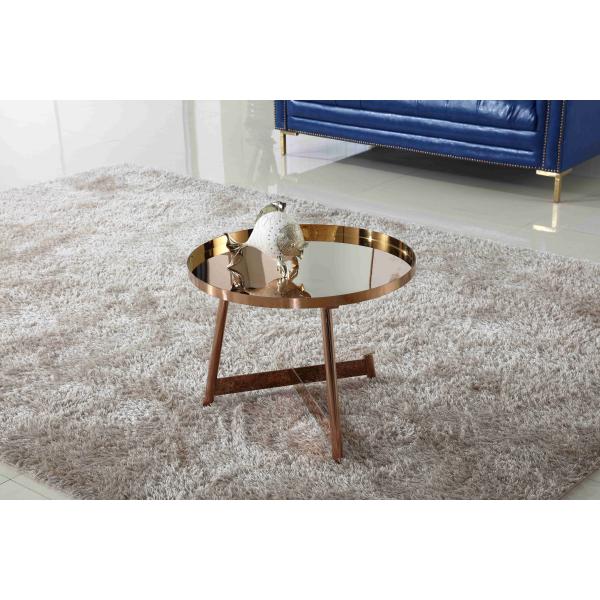 Журнальный стол внутренней нержавеющей стали сияющий вокруг розовой мебели живущей комнаты золота