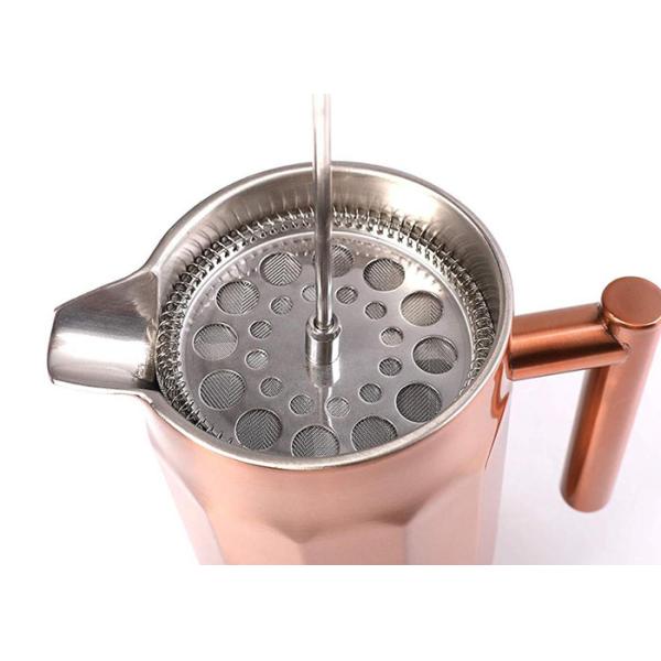Highly Polished Double Wall French Press Coffee Maker 27oz Stainless Steel SS304