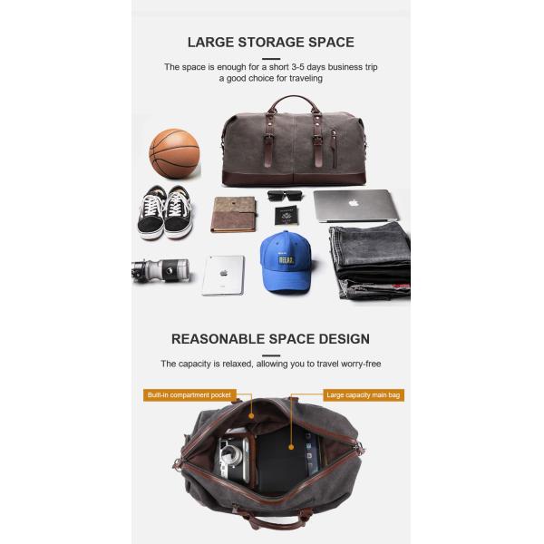 Travel Waterproof Gym Bag Sports Mens Business Duffle Bag Canvas