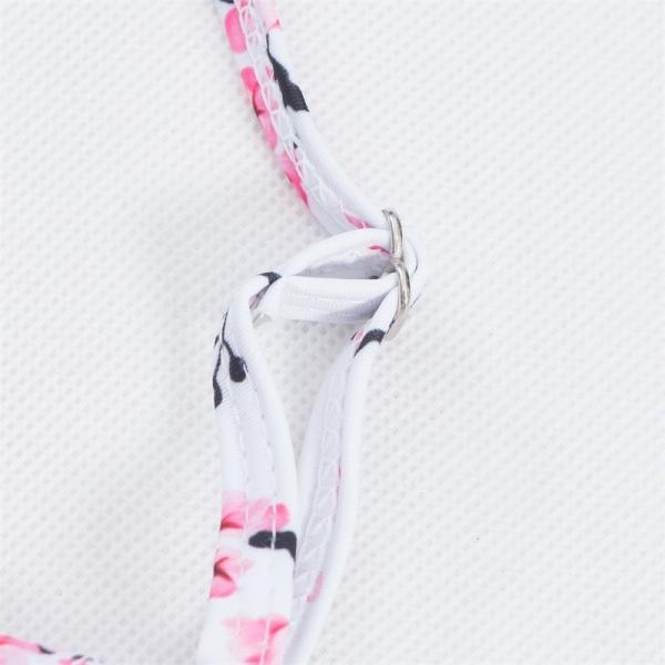 Wrap Halter And Tie front Top With Floral Bikini high cut swimsuit