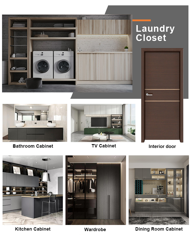 Modern Style High End Stainless Steel Laundry Room Cabinet with Plywood Door Material
