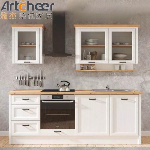 Outdoor and Bedroom Kitchen Cabinets with PVC Membrane Door Panel Surface Treatment