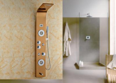 5 Way Massage Jets Bath Shower Panels , Waterfall Shower Panel Gold Painting ROVATE