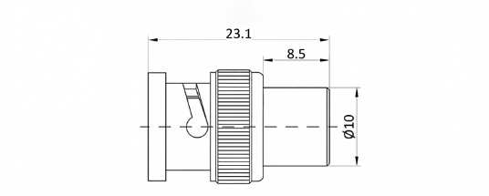 BNC-JR-2W Male Coaxial Termination Load DC‑6GHz For RF Test Measurement