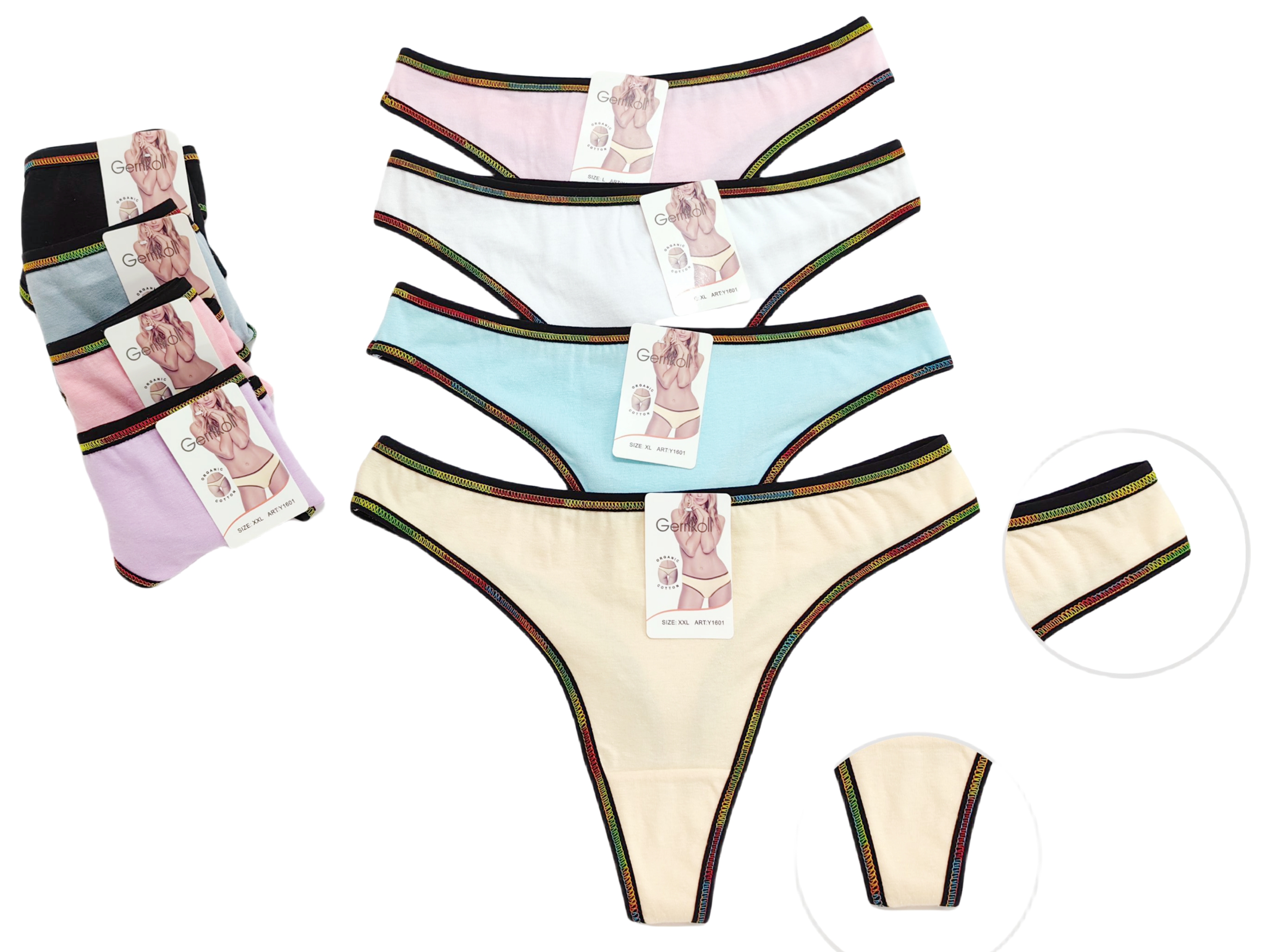 Sexy Panties Thongs Women Sporty Thongs Solid Color Underwear Cotton Thongs for Women