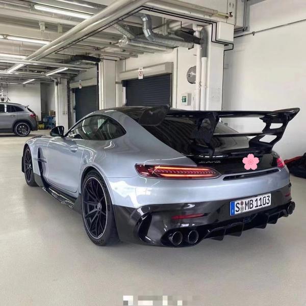 Pièces automobiles pour Mercedes AMG GT GTC GTS Body Kit AMG GT Série noire améliorée Style avant et arrière pare-chocs Spoiler Hood Body Kit