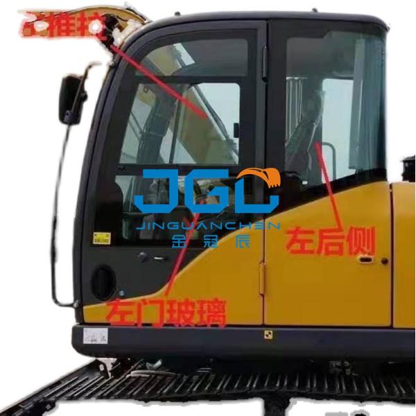XE75DA 85C 80 Передний нижний редукторный стеклянный экскаватор Передний демпфер Стекло Заднее боковое изогнутое стекло
