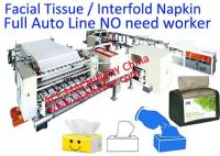 Máquina automática completa do guardanapo de Interfold com auto transferência à máquina de empacotamento