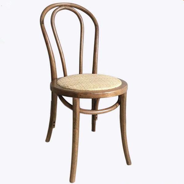 High Back Restaurant Solid Wood Chairs / Upholstered Wooden Dining Chairs