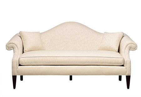 Elegant Antique French Romantic Cream Fabric Sofa With Goldleaf 3 Seater