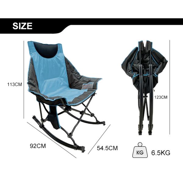 На открытом воздухе складчатость мебели нагрела пляж кресло-качалки 6.5kg располагаясь лагерем удя качание