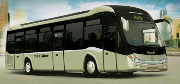 long distance City Service Bus With Leaf Spring Suspension 65 Seats
