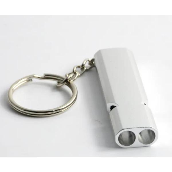 Outdoor Camping Double Tube High Frequency Aluminum Emergency Survival Rescue Whistle