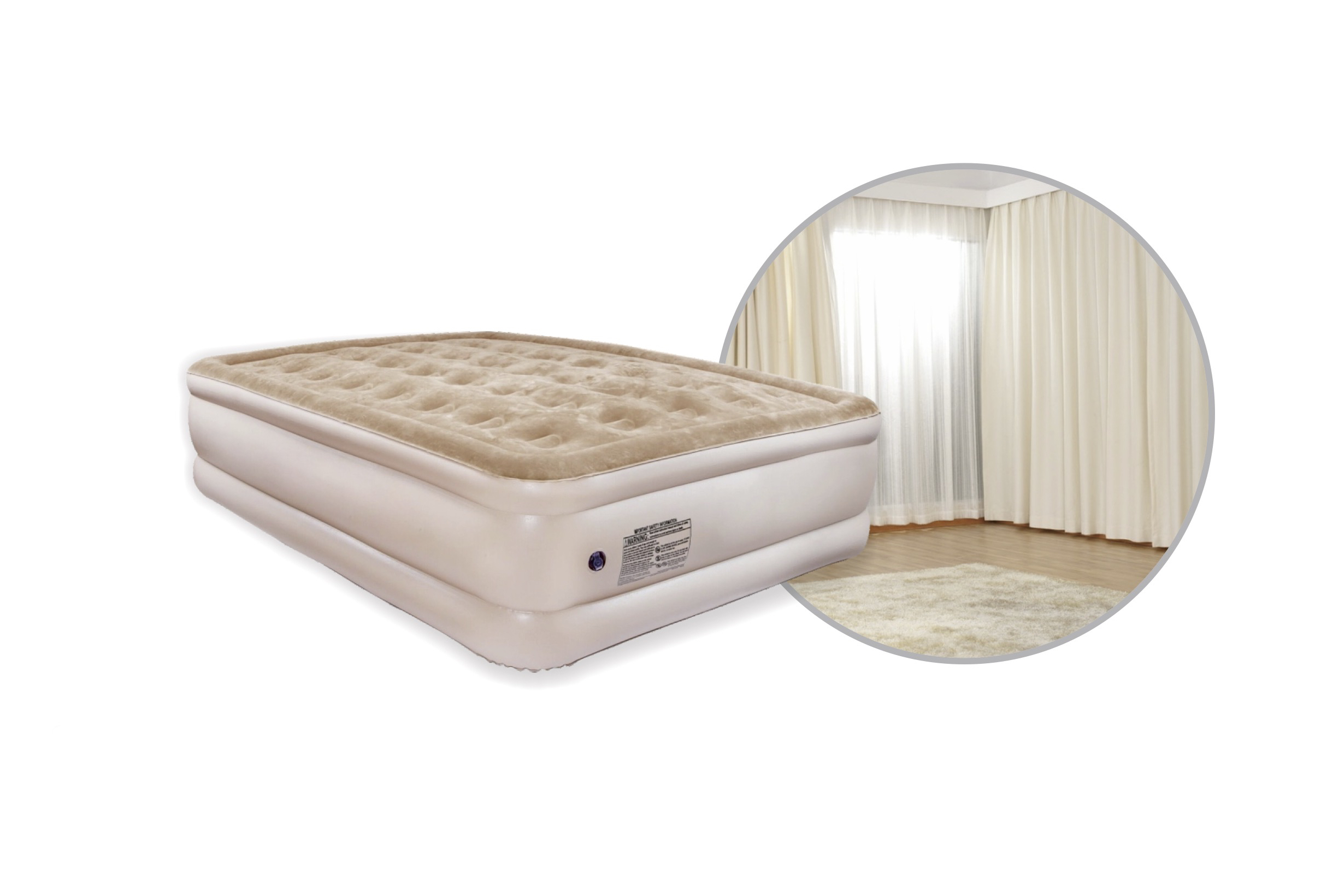 Удобный ослабьте собираннсяый двойник Airbed близнеца воздушного матраса с построенный в поднятой таможне насоса