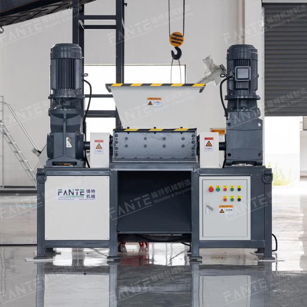 FANTE Heavy Duty Small Double Shaft Shredder for Wood Processing Including Plywood Packing Crates and Hardwood Trims