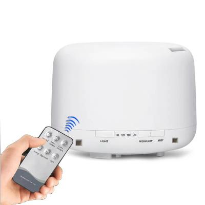 Máquina de Aromaterapia Ultrassônica de 500 ml Fabricante de Neblina Frio Diffusor de Óleo Essencial de Design Silencioso com Luz Noturna Colorida