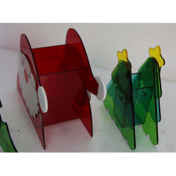 PMMA Antiwear Acrylic Plastic Display Stand For Christmas Storage
