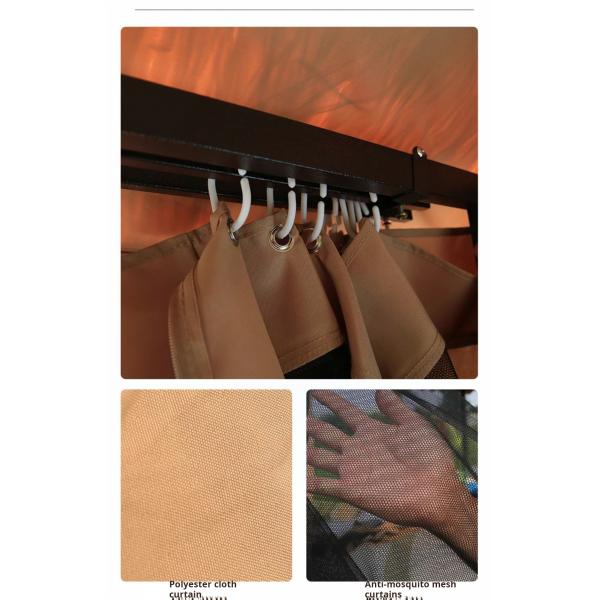 Doubletop Outdoor Thatched Garden Gazebos 3000*3000*3000mm