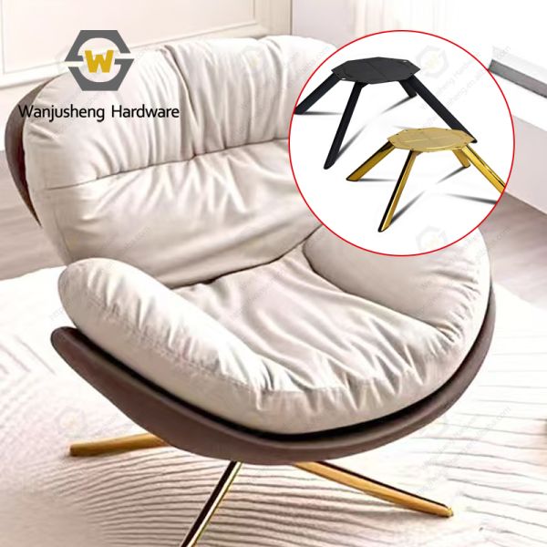 Lightweight Luxury Black Metal Lounge Chair Sofa Legs Base Furniture Accessories Hotel and Living Room Hardware