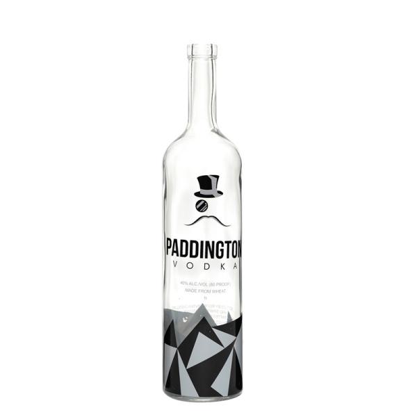 Empty Transparent 700ml Cork Top Clear Vodka Glass Bottle for Liquor