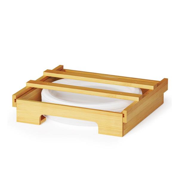 Household Wooden Bamboo Paper Towel Dispenser Under Cabinet 12 Inch 10 Inch