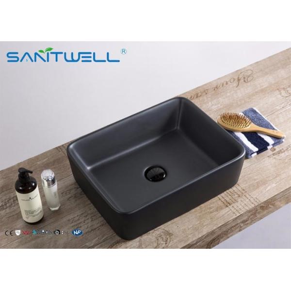 Фасонируйте керамическому тазу искусства штейновый черный стиль раковины 480*370*130 мм ванной комнаты новый